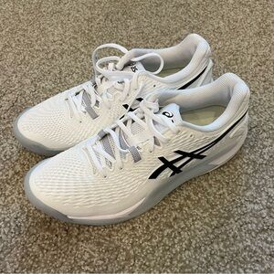 Asics Gel Resolution 9 Mens Tennis Shoe, Size 8.5, Never Worn, White